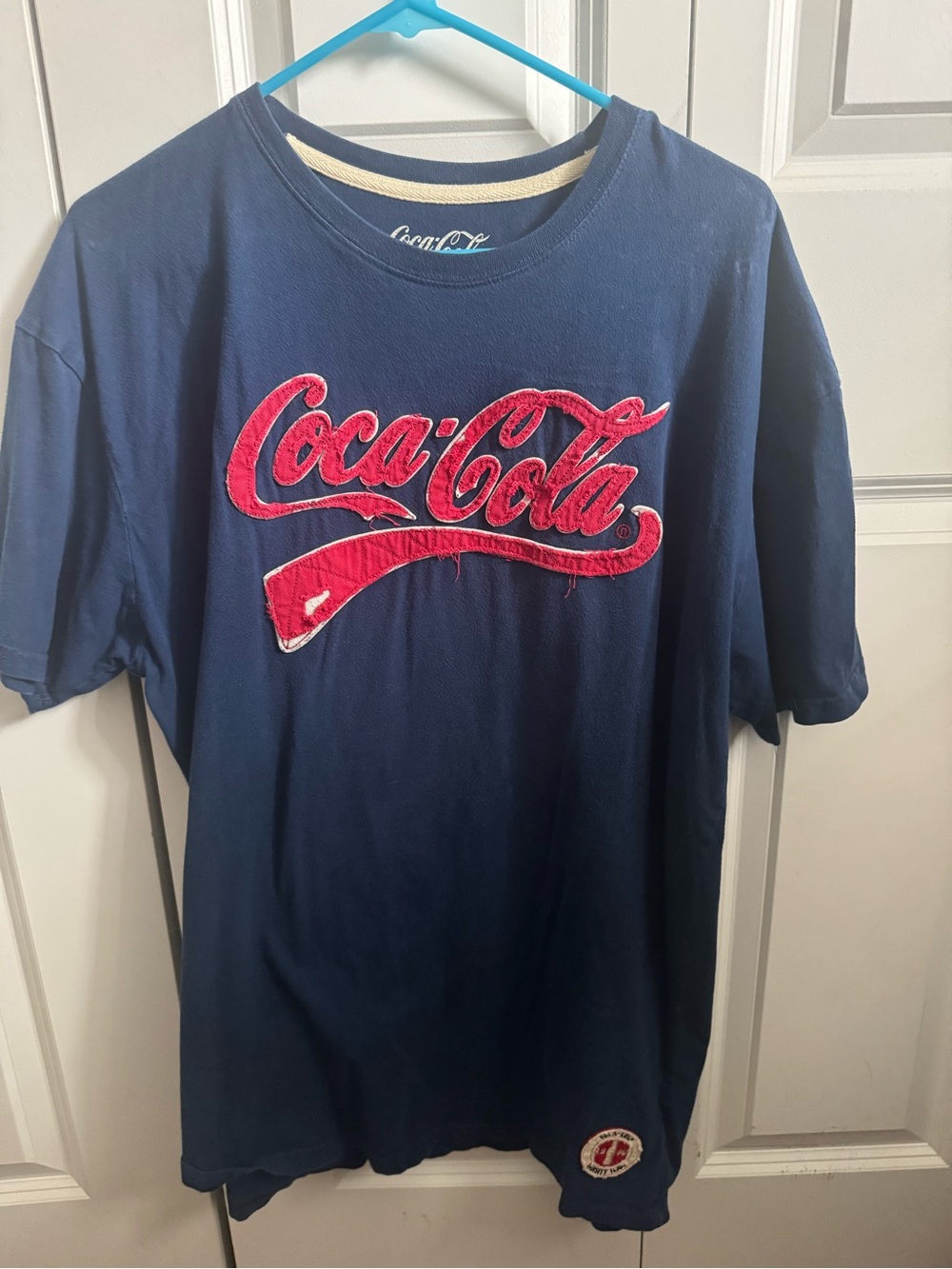 🌟 4 for $20 Sale!! 
Coca Cola Navy Blue Short Sleeve Tee with Red Logo